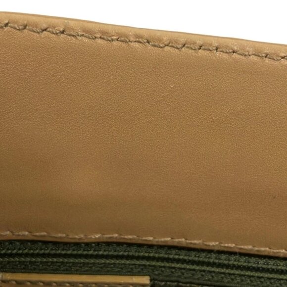 Auth DIOR/ChristianDior Trotteur Khaki Cream Beige Jacquard Leather Tote Bag - Picture 14 of 16